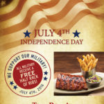 Tony Roma’s Honors Military Men and Women this Independence Day